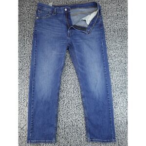 Levis 505 Regular Fit Jeans Mens 38x30 Blue Denim Straight Leg 00505-1563